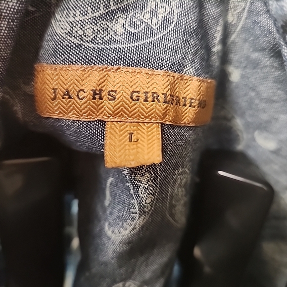 JACHS Girlfriend Ladies Blue Plaid Flannel Shirt - Size Large - Picture 8 of 9